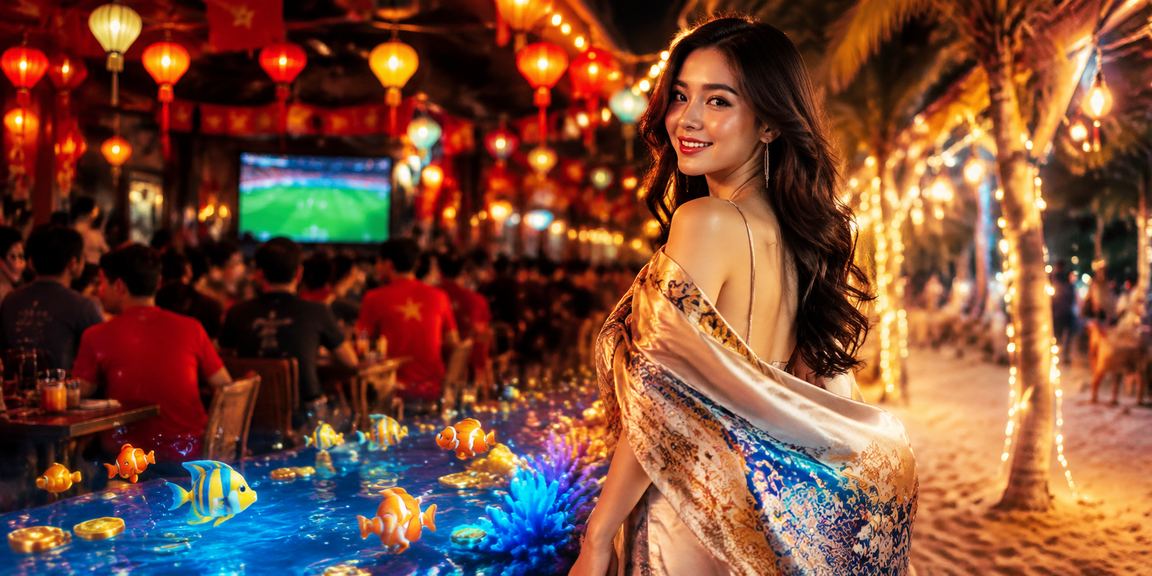 Cảnh cá cược casino đèn lồng ở Hà Nội